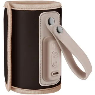 lionelo Thermup Go Tragbarer Babyflaschenwärmer USB-C, Flaschenwärmer Unterwegs & Auto, 24h Warmhaltefunktion, 5 Temperaturstufen 38–50°C, LCD Display, Thermostat, Universal, BPA-frei, Leise
