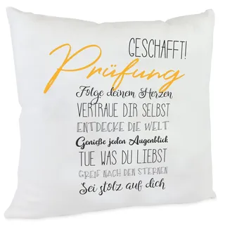 Kilala Geschenk zur bestandenen Prüfung Kissen, Motivationskissen mit Sprüchen, Dekokissen 40x40 cm, Reisebegleiter, Kuschelkissen für Auto & Zuhause