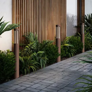 Nordlux Helix Außenstandleuchte Corten Stahl 80 cm inkl. GU10 LED braun