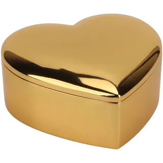 mumisuto Schmuckkästchen Für Schmuck,Ring Schachtel Herzförmige Box Gold Metall, Poliert Samt Innen Antike Herz-Ring-Aufbewahrungsbox mit Deckel für Hochzeit Verlobungsring Valentinstag
