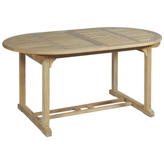 Gravidus Gartentisch »Tisch SOLO Gartentisch Esstisch Holztisch Ausziehtisch ausziehbar oval Teak Holz«