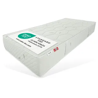 Federkernmatratze Smaragd XXL FEST H4 bis 260 KG belastbar 90x200, 140x200 bis 180x200, Matratzen Perfekt, 27 cm hoch, Bonellfederkern Matratze mit festem Kern H4 weiß 80 cm x 200 cm x 27 cm