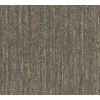 livingwalls Tapete Braun Gelb - Tapete Holzoptik 395616 - Holzfaser Vliestapete Design - Wandtapete Holz für verschiedene Räume - 10,05m x 0,53m -Made in Germany