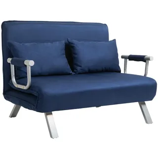 Homcom Schlafcouch Polyester 2-Sitzer Blau