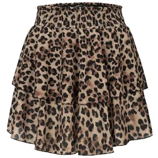 cloud5ive Miniröcke Damen Animalprint Braun/Schwarz XS