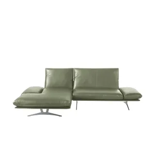 KOINOR Ecksofa Echtleder Francis ¦ grün ¦ Maße (cm): B: 284 H: 93 T: 159.0