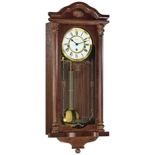 Hermle Holz-Wanduhr 70509-030341, Nussbaum, 4/4 Westminster