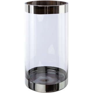 Zylinder Vase Frame Aus Glas  Silber (Größe: Klein), klein