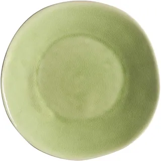 Costa Nova, Riviera Kollektion, Steinzeug Geschirr, Suppenteller, Pastateller, vert frais (hellgrün), 25 cm, 6 teilig
