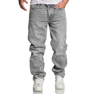 Amaci&Sons Weite Jeans BOX HILL 90s Baggy Jeans Herren 90s Denim Jeans Hose Straight Baggy grau