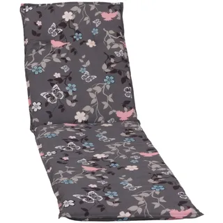 BEO Liegenauflage 193 x 60 x 6 cm grau mit Blumen