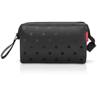 Reisenthel travelcosmetic glossy dots black - Starke robuste und praktische Reisekosmetiktasche, Handschlaufe, wasserabweisendes Material
