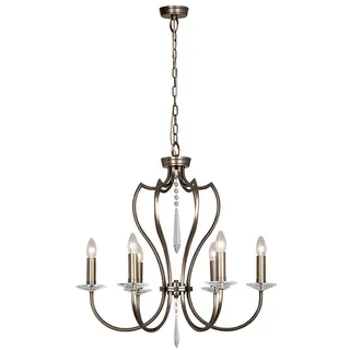 Elstead Lighting Kronleuchter 6-flg. D 65 cm klassisch bronze/Messing