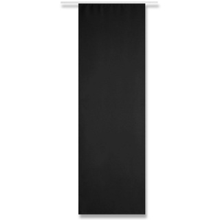 Vorhang, Arsvita, Paneelwagen, blickdicht, Microfaser, Blickdichte Schiebegardine 60cm x 245cm (BxL), mit Klettband schwarz