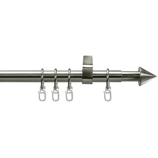 LIEDECO Vorhangstange Kegel 1-läufig Ø 20 mm 240 cm Silber