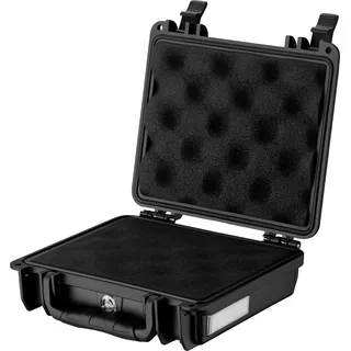 Wiltec Universalkoffer 19 x 17 x 6 cm aus PP und Glasfaser Schwarz
