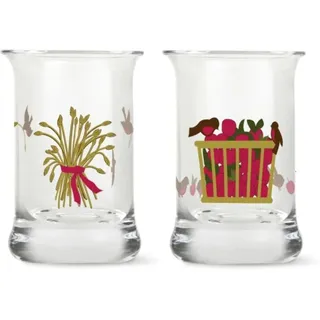 Holmegaard Weihnachtsschnapsglas 3 cl, 2er Set, Weihnachtsedition 2022, Maschinengeblasenes Glas, 6 x 4 cm, Design von Jette Frölich, 4800492