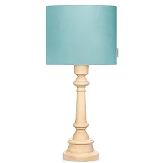 Lamps & Company Nachttischlampe Kinder, Tischlampe mint Lampenschirm Samt, Lampe Kinderzimmer Junge ,ideal für Kinderzimmer Mädchen und Babyzimmer deko, passt als Schreibtischlampe, Höhe 55 cm