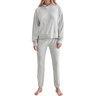 Seidensticker, Damen, Pyjama, Loungewear Hoodie und Jogginghose Set, Grau, (XL)