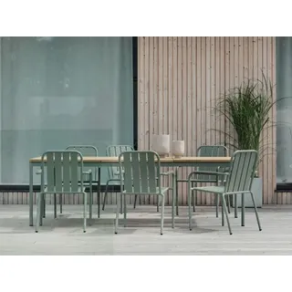 Brafab Nox-Innes Sitzgruppe-1, Aluminium dusty green, 7-teilig