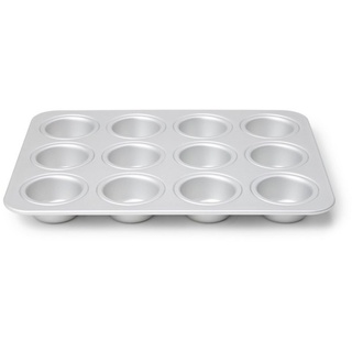 patisse Muffinform 08934, Professional Muffin-Backblech 12 tlg. - 35 cm, aus eloxiertem Aluminium - zum Backen leckerer Muffins