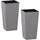 Set 2-tlg. 25 x 25 x 46,5 cm grau