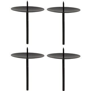 Annastore Kerzenhalter 4 x aus Metall mit Pick für Adventskranz (Adventskerzenhalter), Kerzenhalter für Adventskranz, Kerzenteller für Adventskran