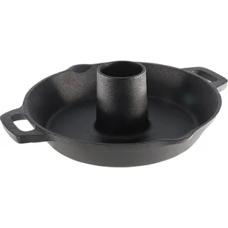 Gusseisen Hähnchen Bräter Ø 30 cm - Eisen Topf Geflügel Gusspfanne Guss Griller