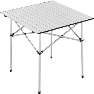 [en.casa] Castilenti Klapptisch 70 x 70 x 70 cm Silber