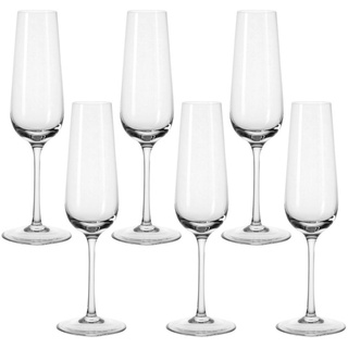 Leonardo Sektglas-Set, Klar, Glas, 6-teilig, 220 ml, 23 cm, Essen & Trinken, Gläser, Gläser-Sets