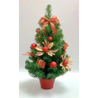 Geschmückter Künstlicher Weihnachtsbaum 50 cm Tannenbaum Christbaum dekoriert
