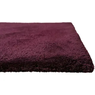 Homie Living Pisa Hochflorteppich, 130 x 190 cm, Bordeaux rot | moderner kuscheliger, weicher, flauschiger Teppich, Läufer für Wohnzimmer, Flur, Schlafzimmer, Kinderzimmer