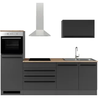 Stella Trading Küchenzeile Jazz 260 cm schwarz