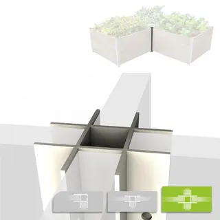Bio Green ErnteMAXX Hochbeet 625 mm 62,5 x 62,5 x 62,5 cm Silber