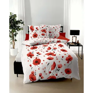 KAEPPEL Scarlett Poppies Grün 155 x 220 cm + 80 x 80 cm