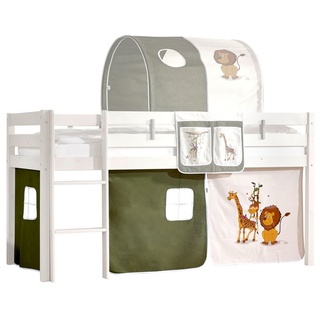 Bettvorhang Safari 3-teilig inkl. Befestigung, Kindermöbel 24 grün