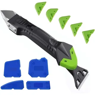 Silikonentfernungswerkzeug-set Mit Edelstahlkopf, 4-in-1-silikondichtungswerkzeug, Vielseitiges Werkzeug Für Küchen-, Badezimmer- Und Fensterdichtungen, Mit 5 Pads