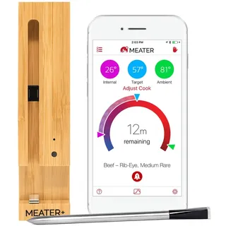 Meater Plus - Kabellose Grillthermometer präzise  Temperaturüberwachung für perf...