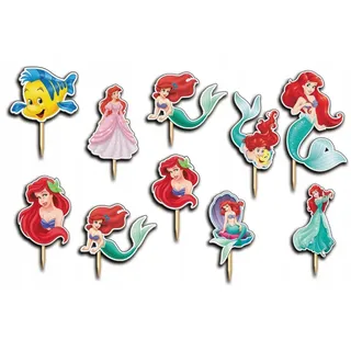 dodo Tortenstecker Arielle, die Meerjungfrau Set 10 Stk Geburstag Torten Kuchen Junge weiß