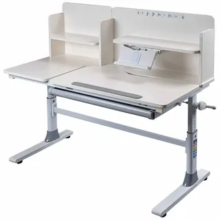 Interlink Schreibtisch Sören weiß pulverbeschichtet B/H/L: ca. 60x96x120 cm - Weiss