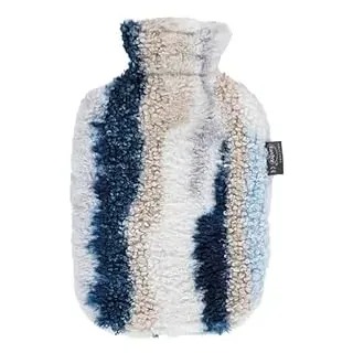 Fashy Wärmflasche 2,0 L Mamor blau/weiß/grau