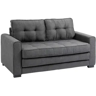 Homcom Schlafcouch Leinen 2-Sitzer Grau