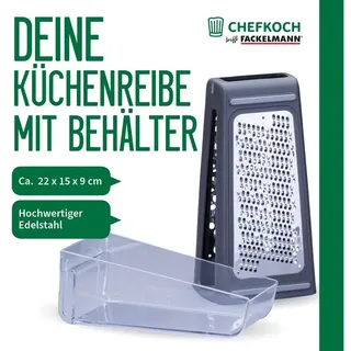 Chefkoch trifft Fackelmann Küchenreibe Küchenreibe, Gemüsereibe, Käsereibe, Multifunktionsreibe, Hobel
