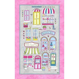 Vilber Kinder Kleiner Markt Teppich, Vinyl, Mehrfarbig, 75x120x0.2 cm