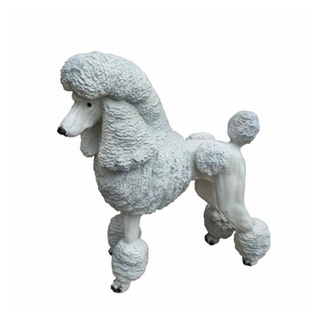 JVmoebel Dekofigur, Hund Lebensgroße Figur Dekoration Statuen Skulptur Garten Deko weiß