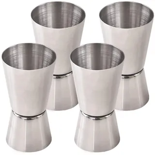 Newk Cocktail Jigger, 0,85 & 1,7 Oz (25 & 50 ML) Bar Jigger aus Edelstahl (4er-Set)