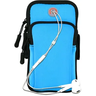 Bauchtasche Herren Armtasche, wasserdichte Neopren Arm Handgelenk Tasche Laufgürtel Handy Armband Handytasche für Handy Bis zu 6,0" Armband-Armtasche, Sporttasche, Outdoor-Sport (Blau)