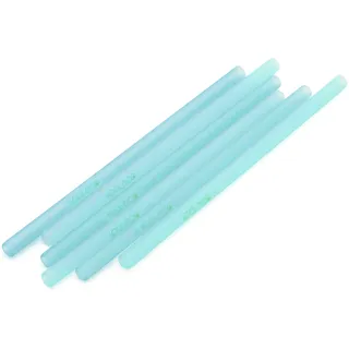KOOLECO - Wiederverwendbare Silikon-Trinkhalme (6er-Pack) (Aqua)