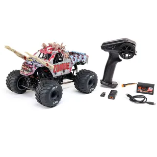 LOSI 1/18 Mini LMT Zombie 2S 4x4 RTR offiziell lizenzierter Monster Jam Monster Truck – Ready-to-Run, Spektrum Smart LiPo Akku & USB-C Ladegerät inklusive