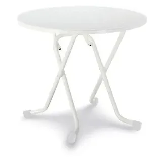 BEST Freizeitmöbel Primo Klapptisch Ø 80 x 70 cm weiß